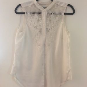 Karen Millen Cotton Embroidered Blouse